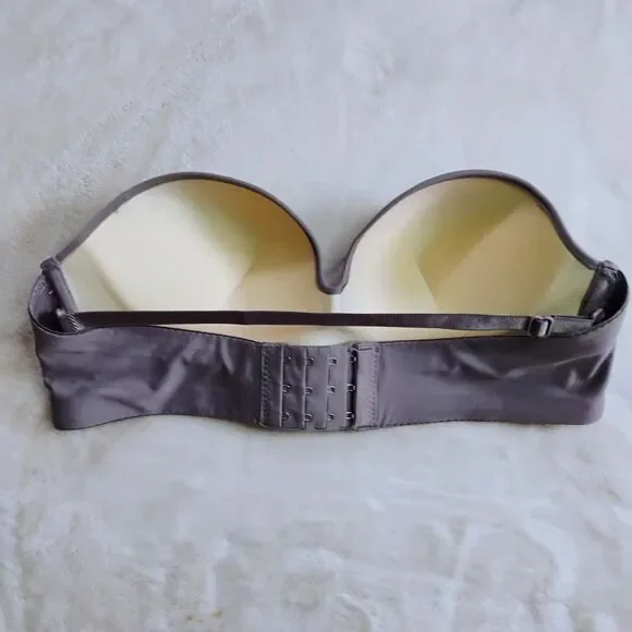 Soma Enbliss Strapless Multi-Way Bra - Front Adjust Stay-Put - Gray - Size 36D - Picture 5 of 13